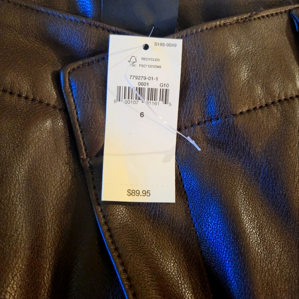 Gap Faux Leather Wide Leg Pants